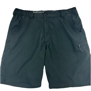 Wrangler Men's 38 Black Performance Athletic Relaxed Fit Hiking Cargo Shorts
